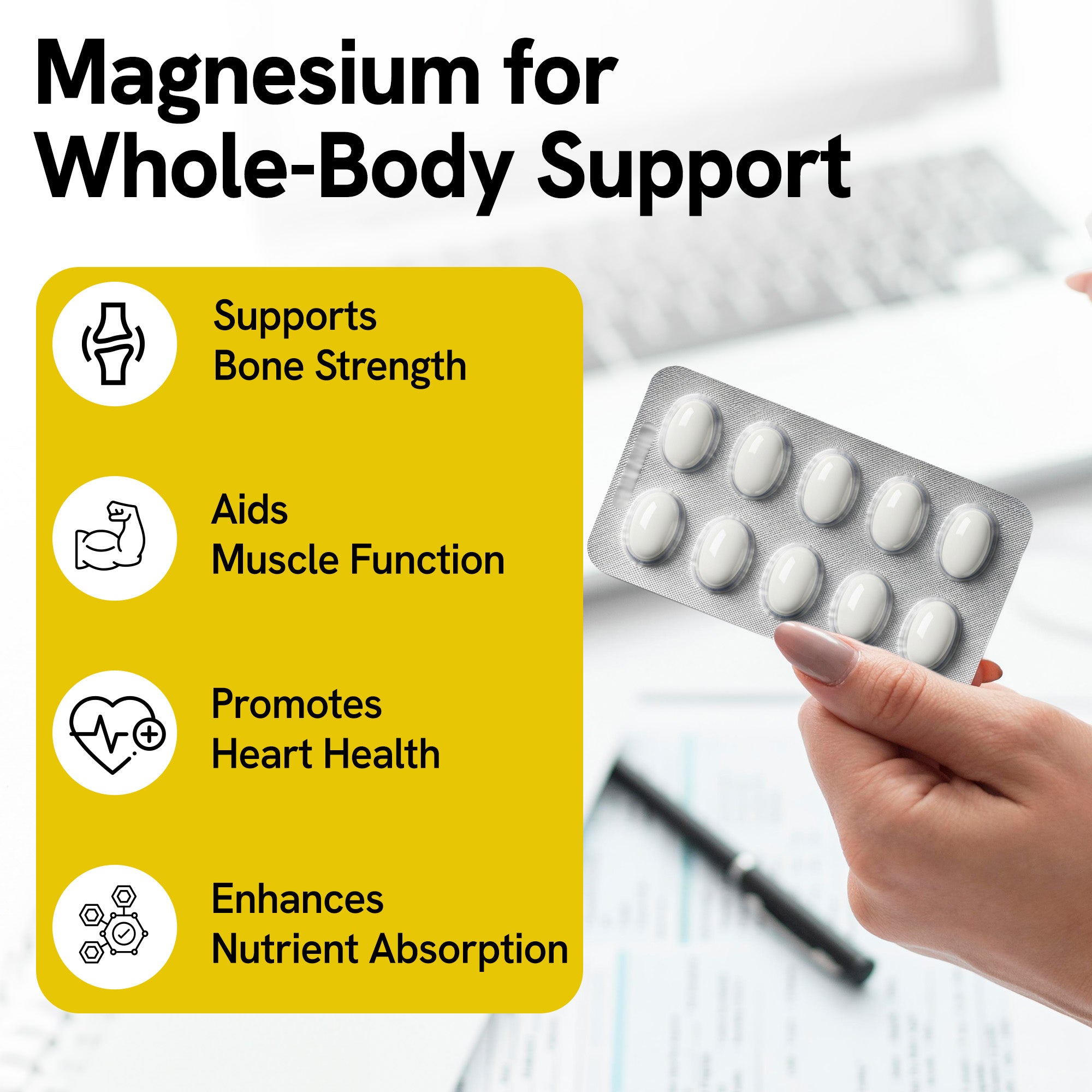 Magnesium Glycinate 400mg Softgels for Muscle Recovery, Sleep & Relaxation | 60 Count