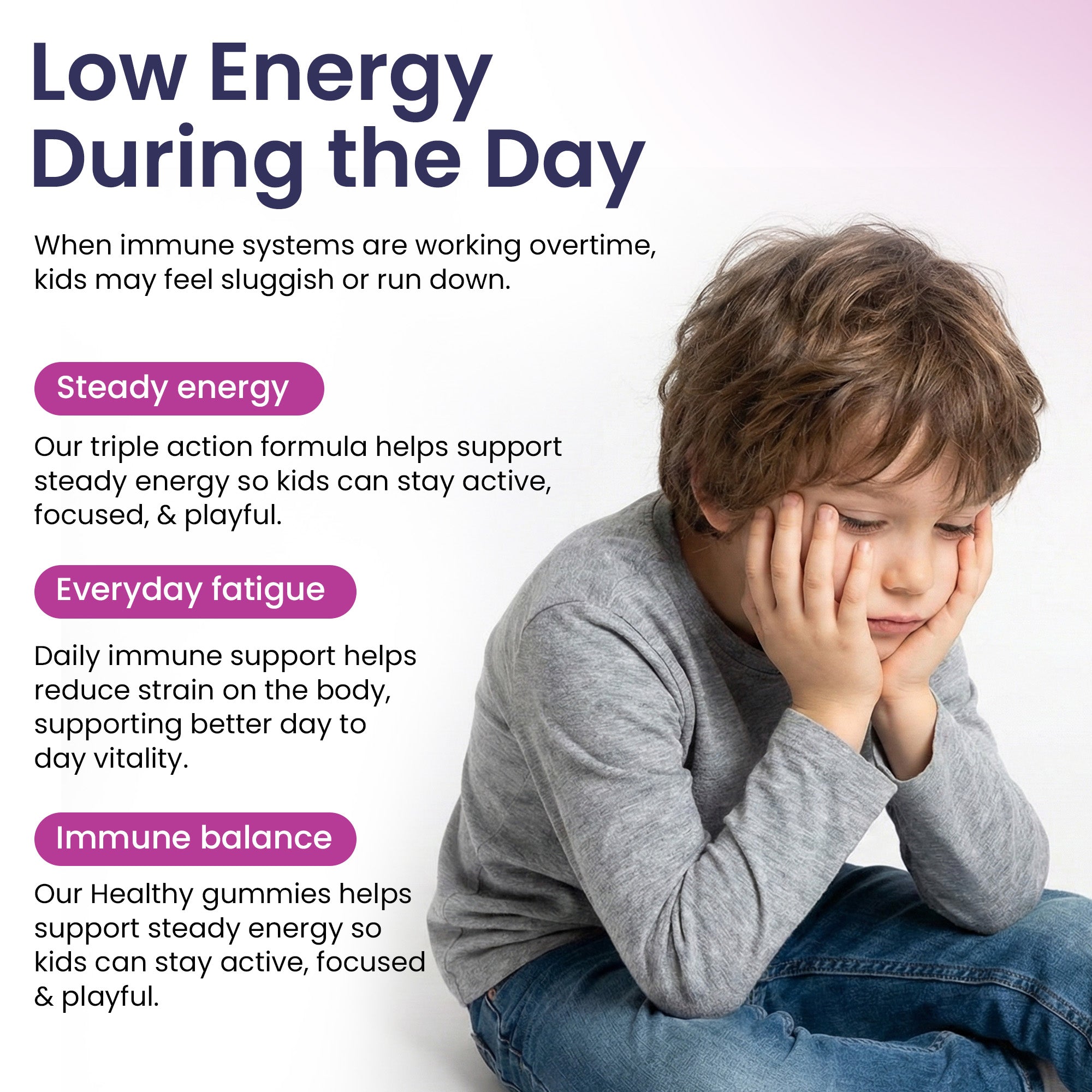 Elderberry Immune Support Gummies for Kids with Vitamin C & Zinc | Daily Immunity Support | 60 Count