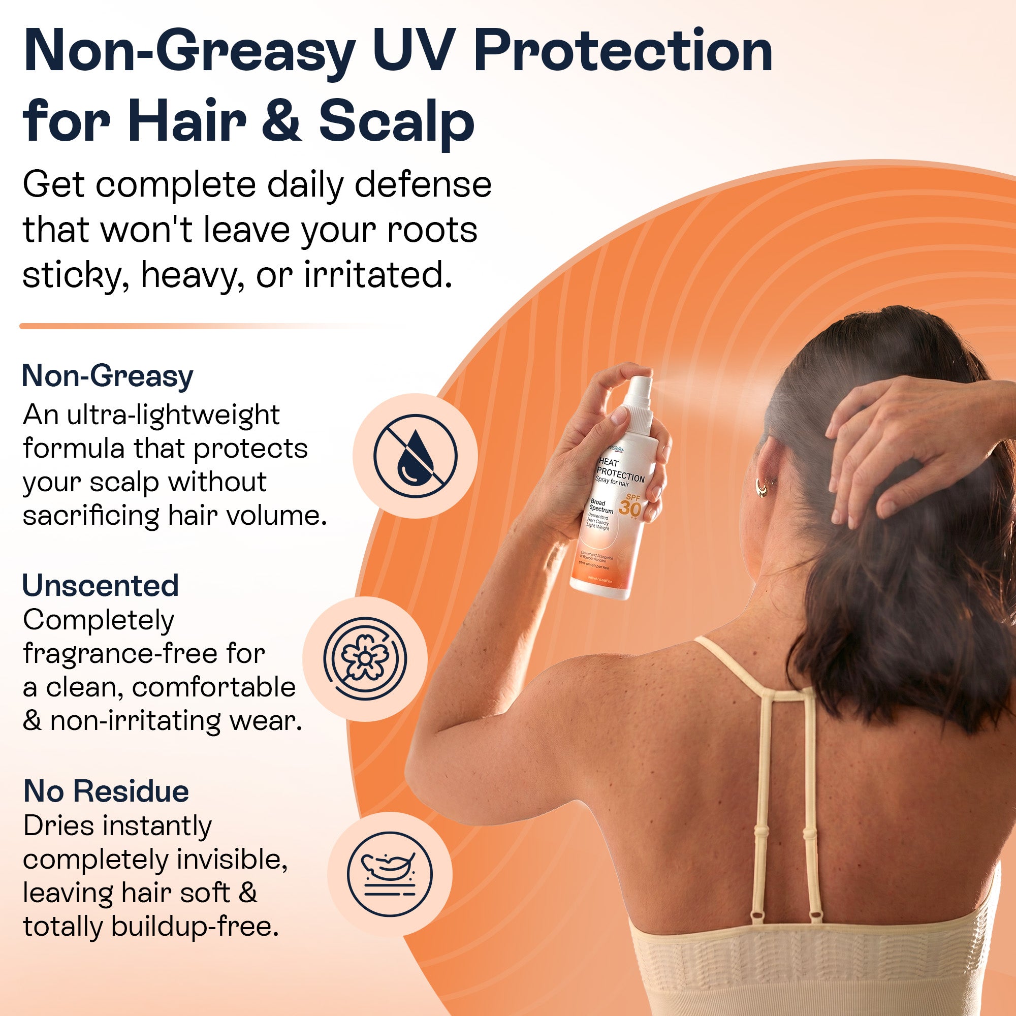 Scalp Sunscreen Spray SPF 30 | UV & Heat Protection for Hair & Scalp
