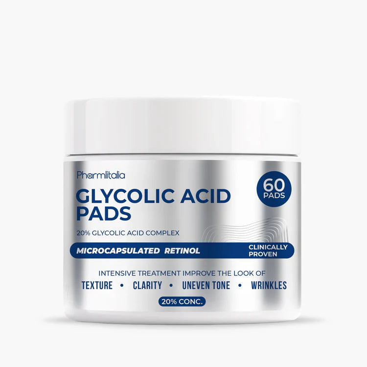 Glycolic Acid Pads 20% for Dark Spots Exfoliation, Brightening & Ski Pharmlitalia Glycolic Acid Pads 20% for Dark Spots Exfoliation, Brightening & Ski Pharmlitalia