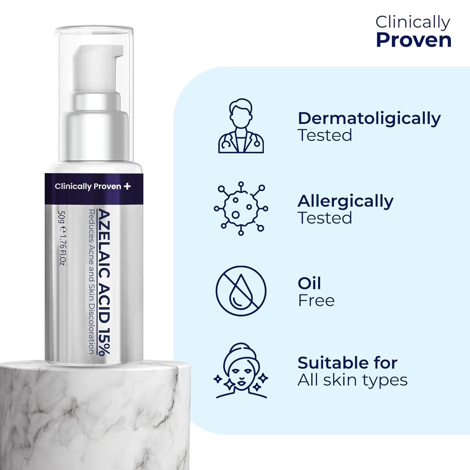Advanced Azelaic Acid 15% Cream: Redness relief, rosacea & dark spot treatment. Soothes acne, hyperpigmentation & brightens your skin! - Pharmlitalia