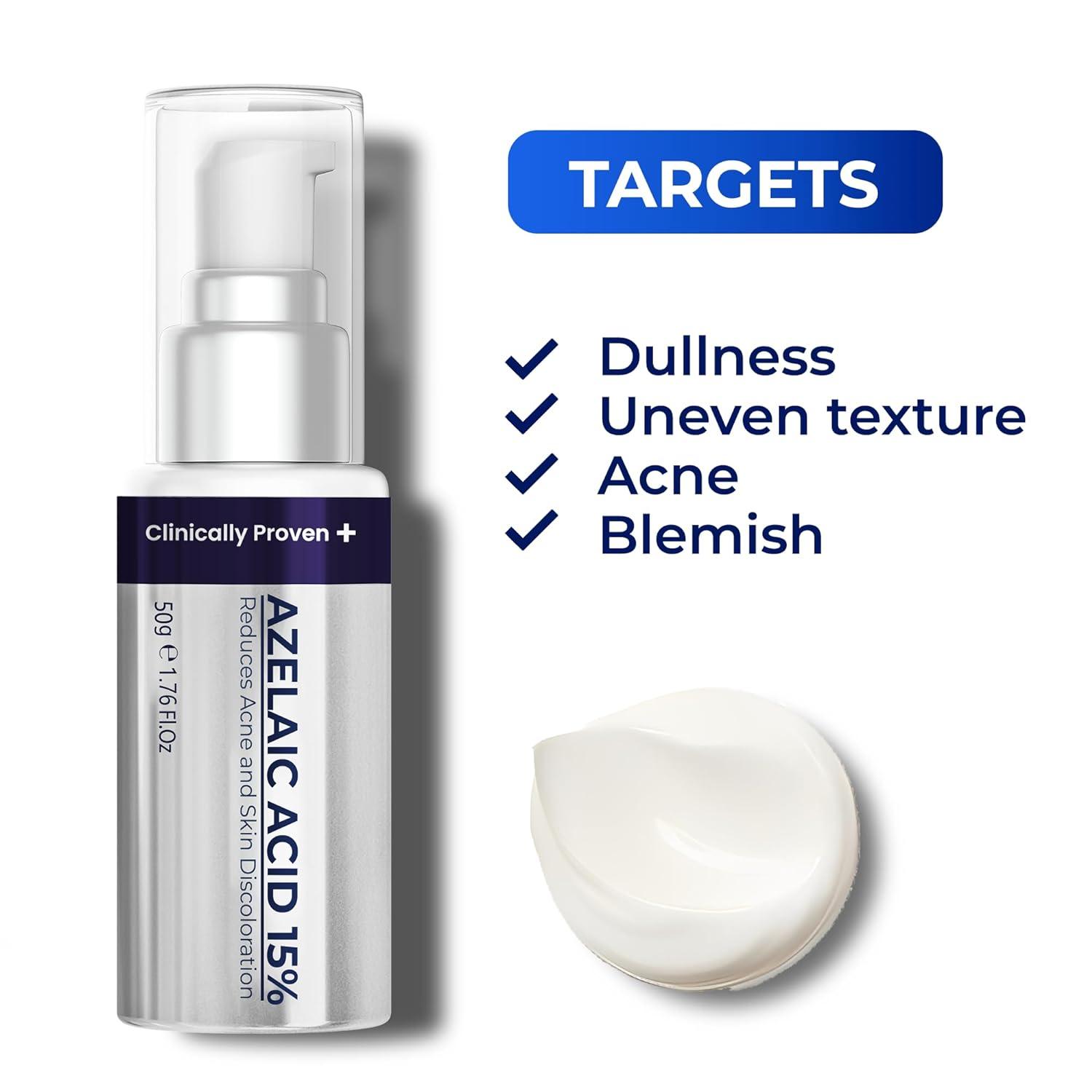 Advanced Azelaic Acid 15% Cream: Redness relief, rosacea & dark spot treatment. Soothes acne, hyperpigmentation & brightens your skin! - Pharmlitalia