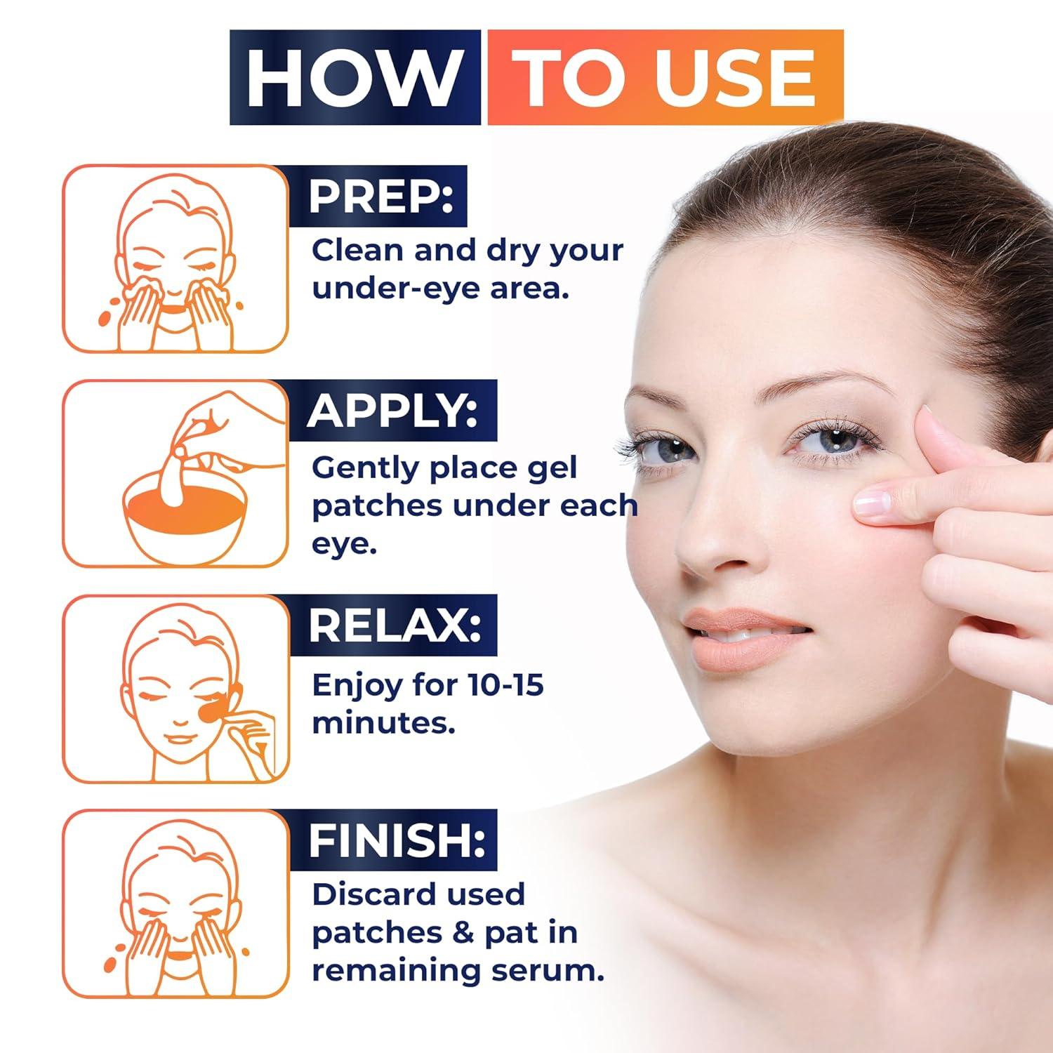 Anti - aging under - eye patches with Collagen & Hyaluronic Acid reduce puffiness, dark circles, and wrinkles—wake up refreshed with younger - looking eyes! - Pharmlitalia