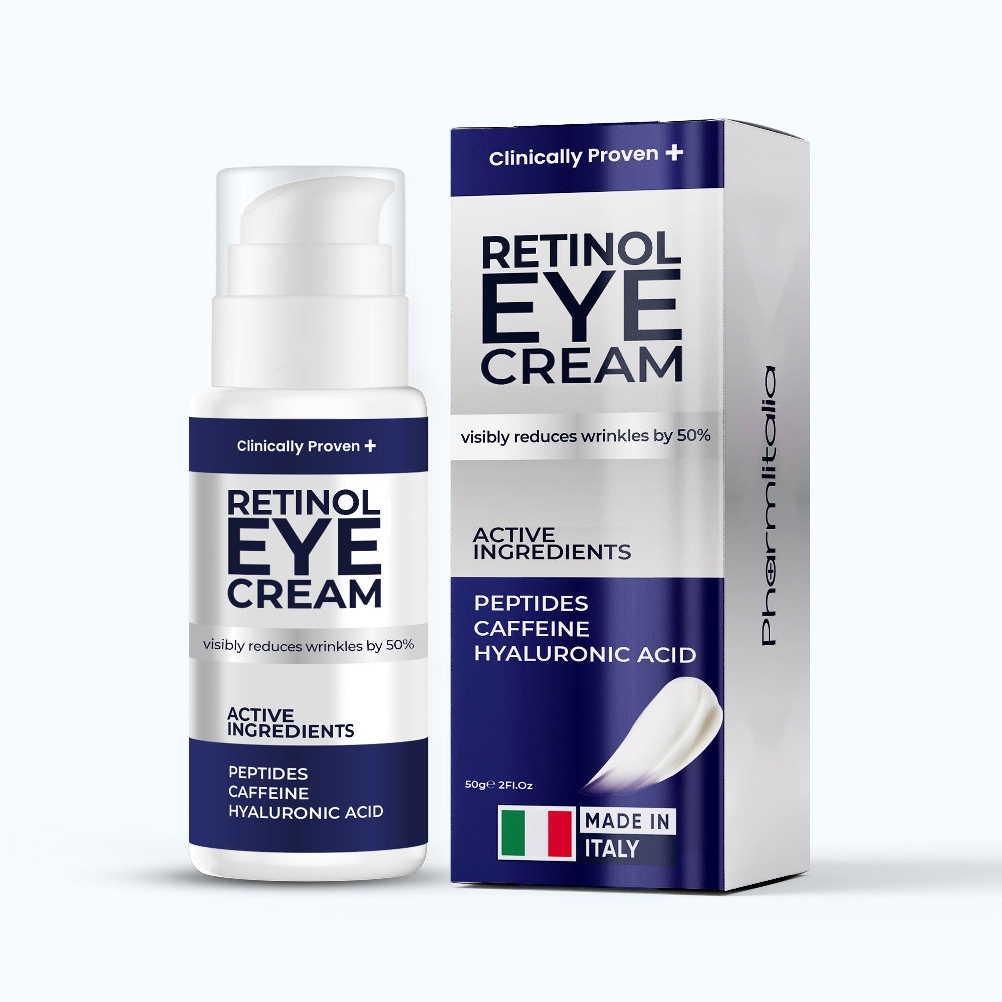 Anti Wrinkle Retinol Eye Cream for Puffiness & Bags Under Eyes - Pharmlitalia