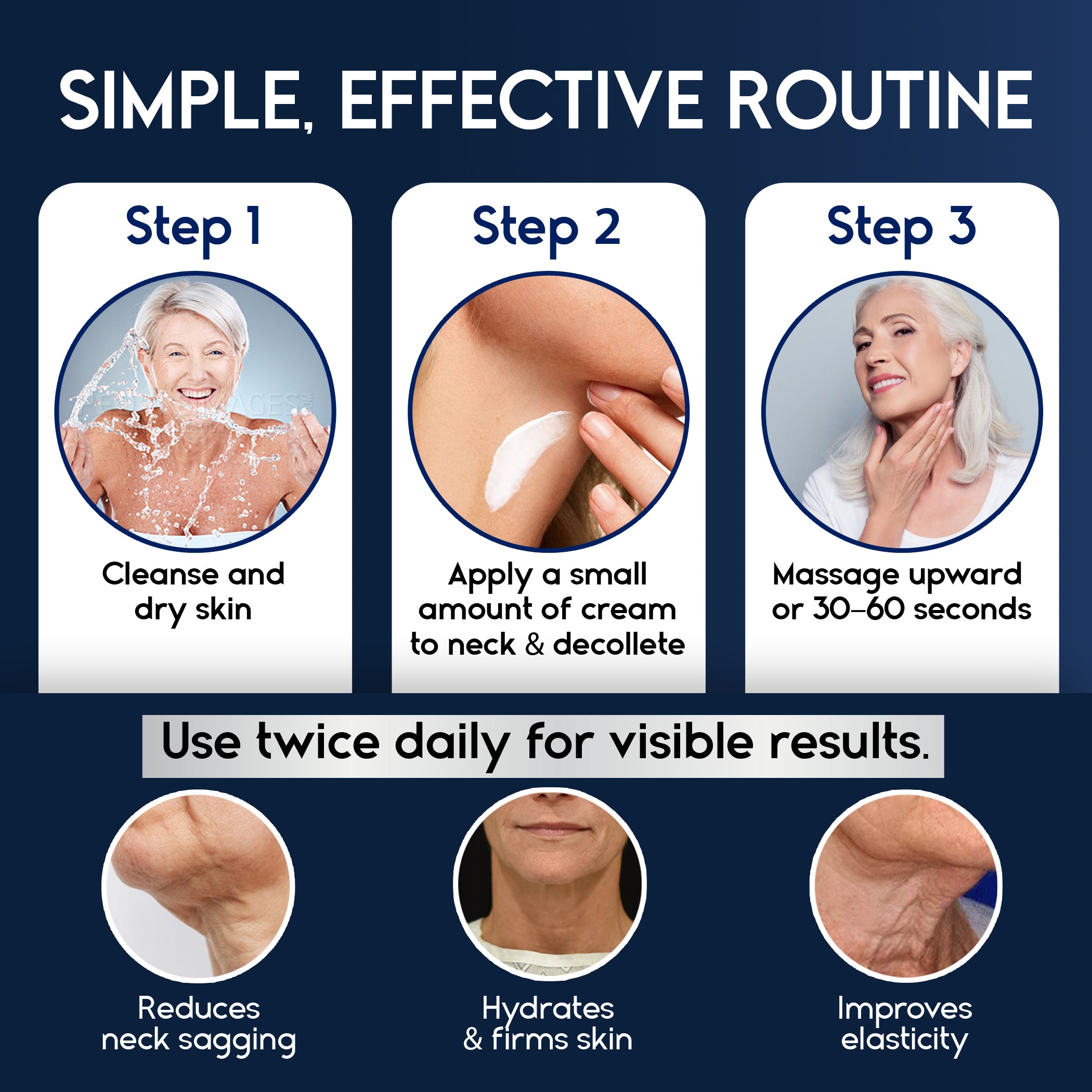 Neck Firming & Tightening Cream for Sagging Skin & Wrinkles