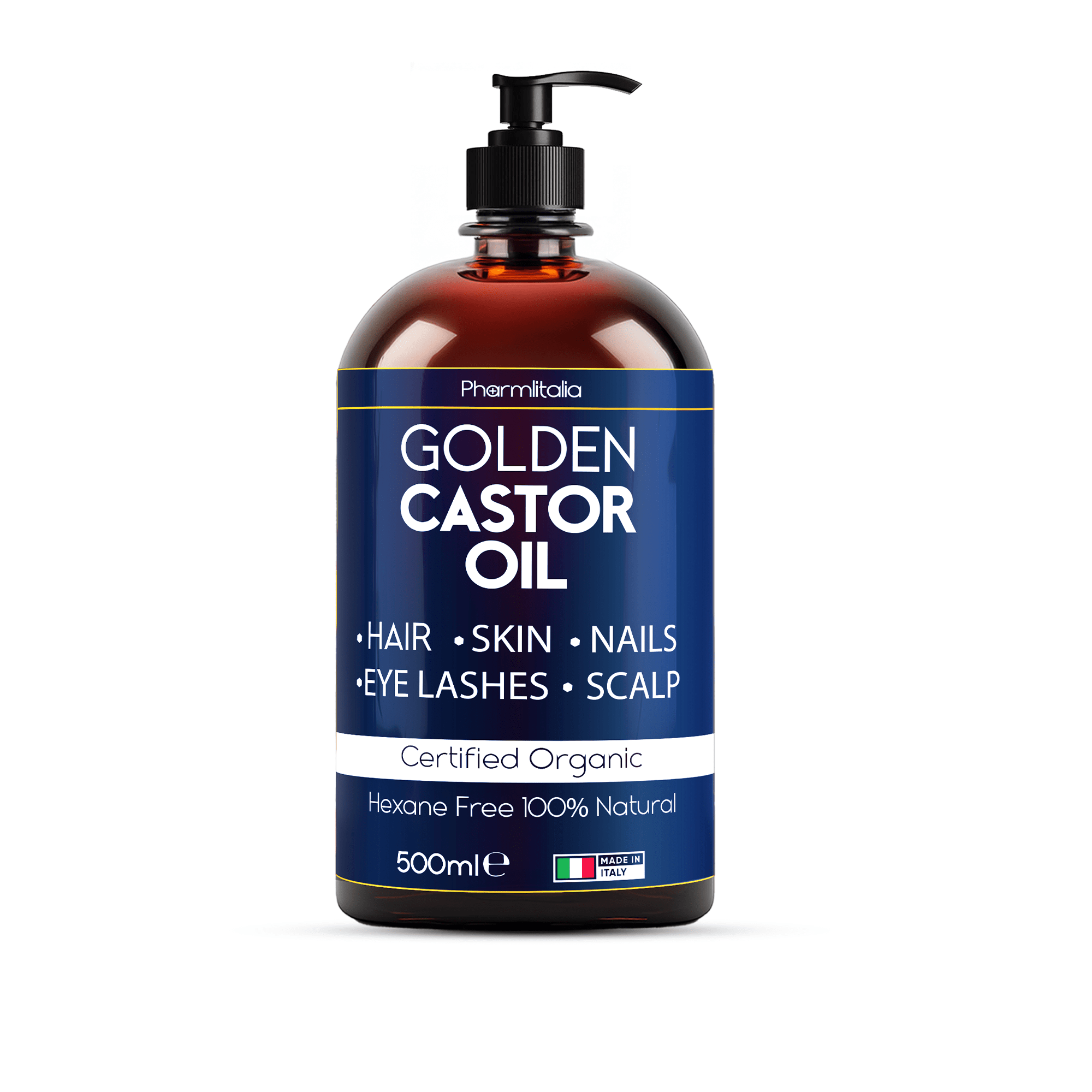 Organic Golden Castor Oil - Pharmlitalia
