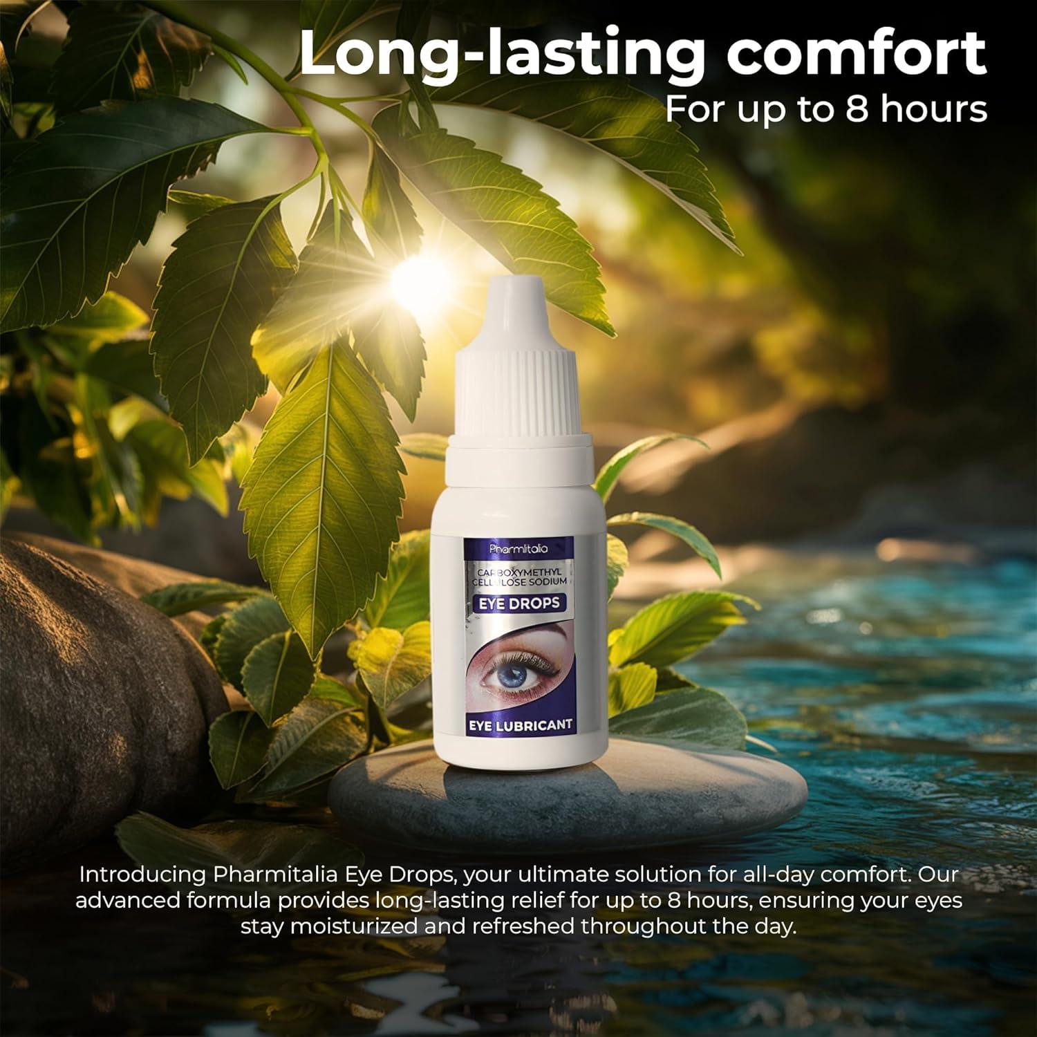 Preservative - Free Eye Drops - Moisturizing Therapy for Dry, Sensitive, and Irritated Eyes - Gentle Redness Relief & Hydration - Pharmlitalia