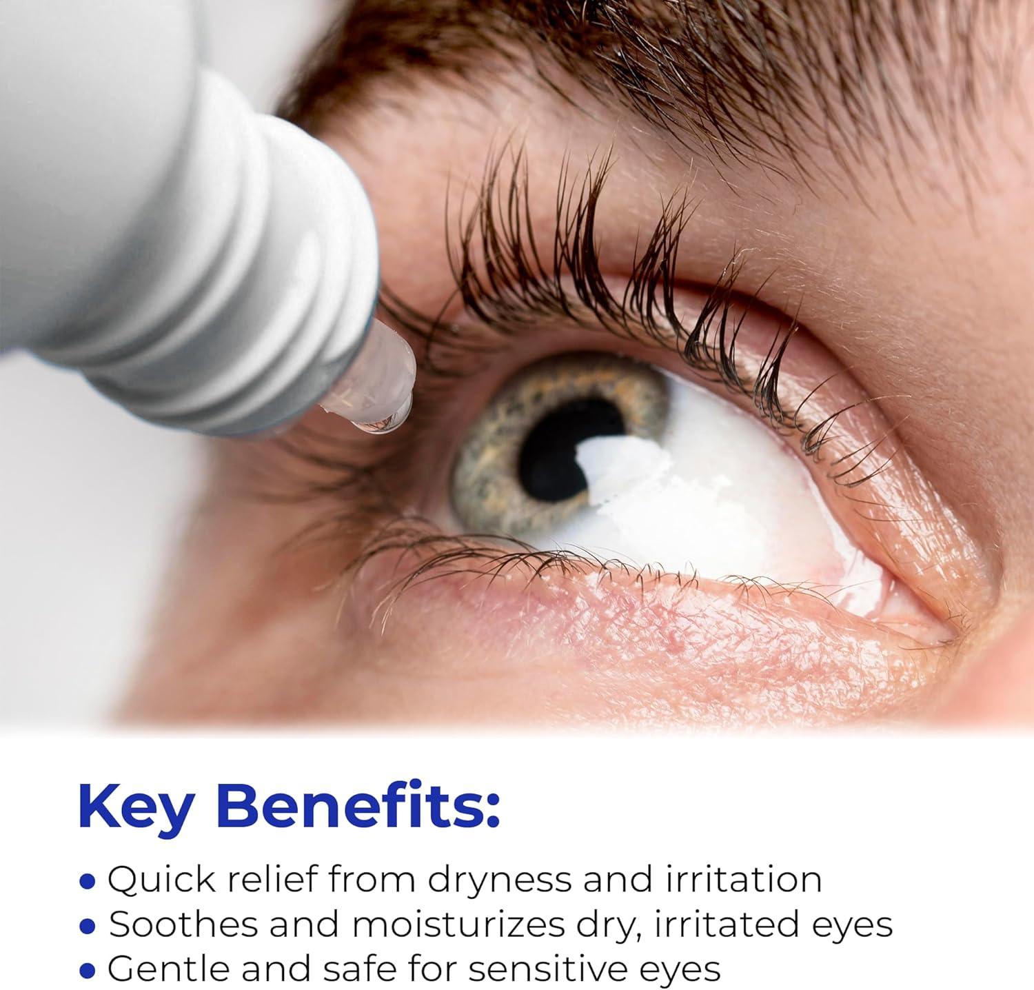 Preservative - Free Eye Drops - Moisturizing Therapy for Dry, Sensitive, and Irritated Eyes - Gentle Redness Relief & Hydration - Pharmlitalia
