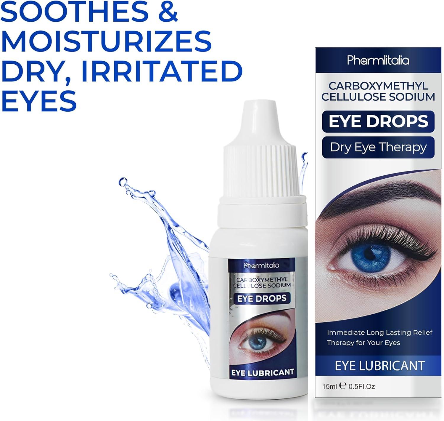 Preservative - Free Eye Drops - Moisturizing Therapy for Dry, Sensitive, and Irritated Eyes - Gentle Redness Relief & Hydration - Pharmlitalia