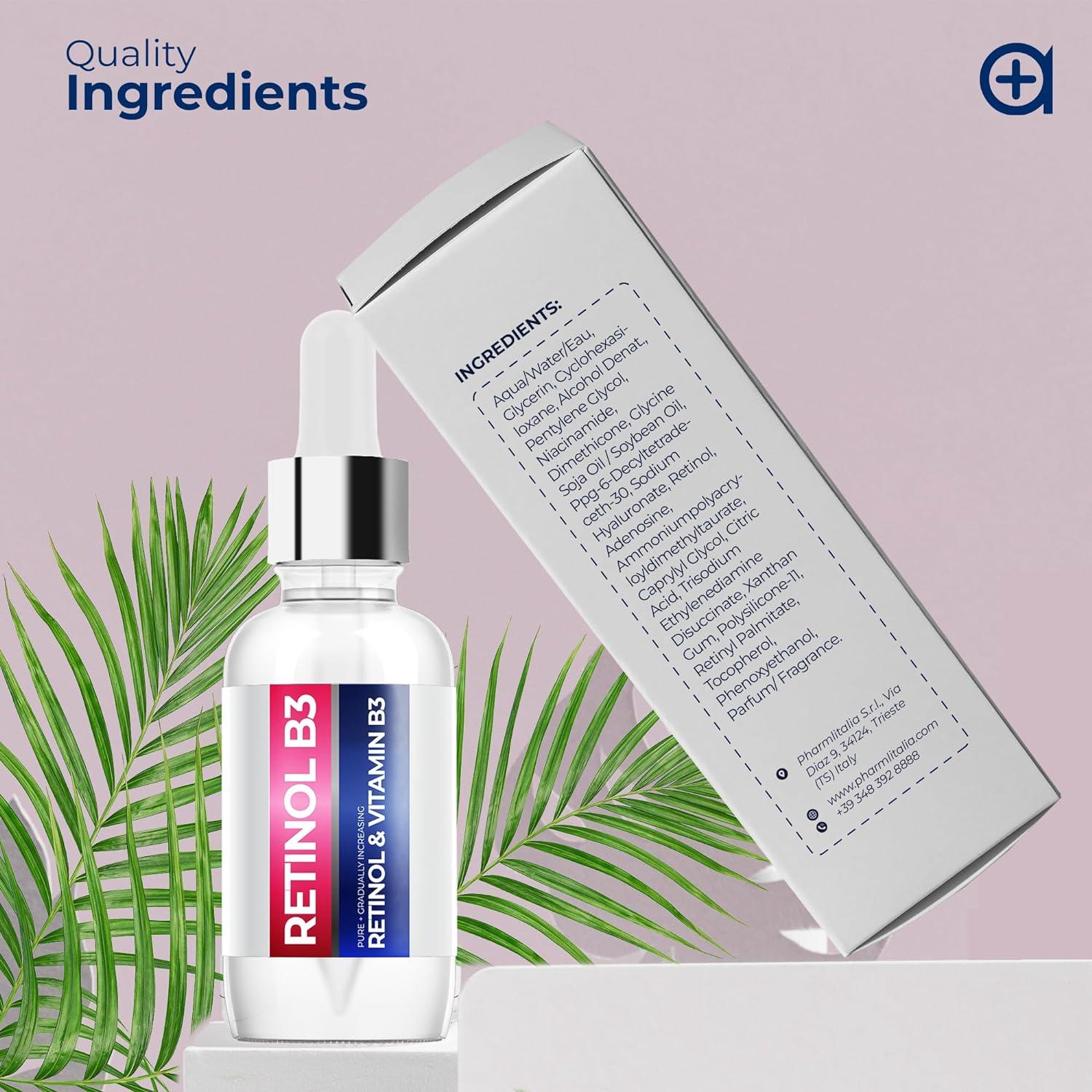 Resurfacing Retinol Serum | Vitamin B3, Boost Collagen & Hydrates - Pharmlitalia
