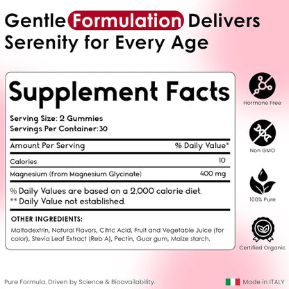 Magnesium Glycinate Gummies for Relaxation, Sleep &amp; Muscle Support | Goji Berry Flavor