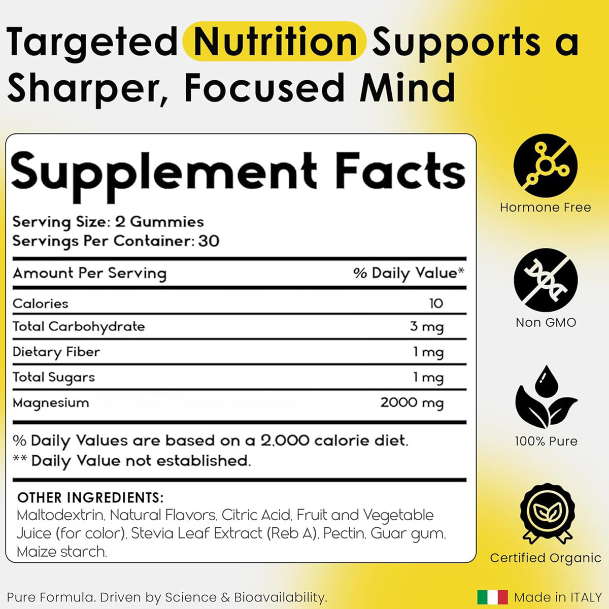 Magnesium L-Threonate Gummies | Memory, Focus, Cognitive Support &amp; Better Sleep