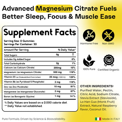 Magnesium Citrate Gummies | Muscle, Energy &amp; Bone Support