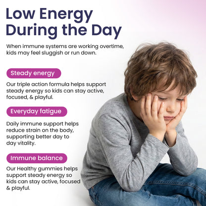 Elderberry Immune Support Gummies for Kids with Vitamin C &amp; Zinc | Daily Immunity Support | 60 Count