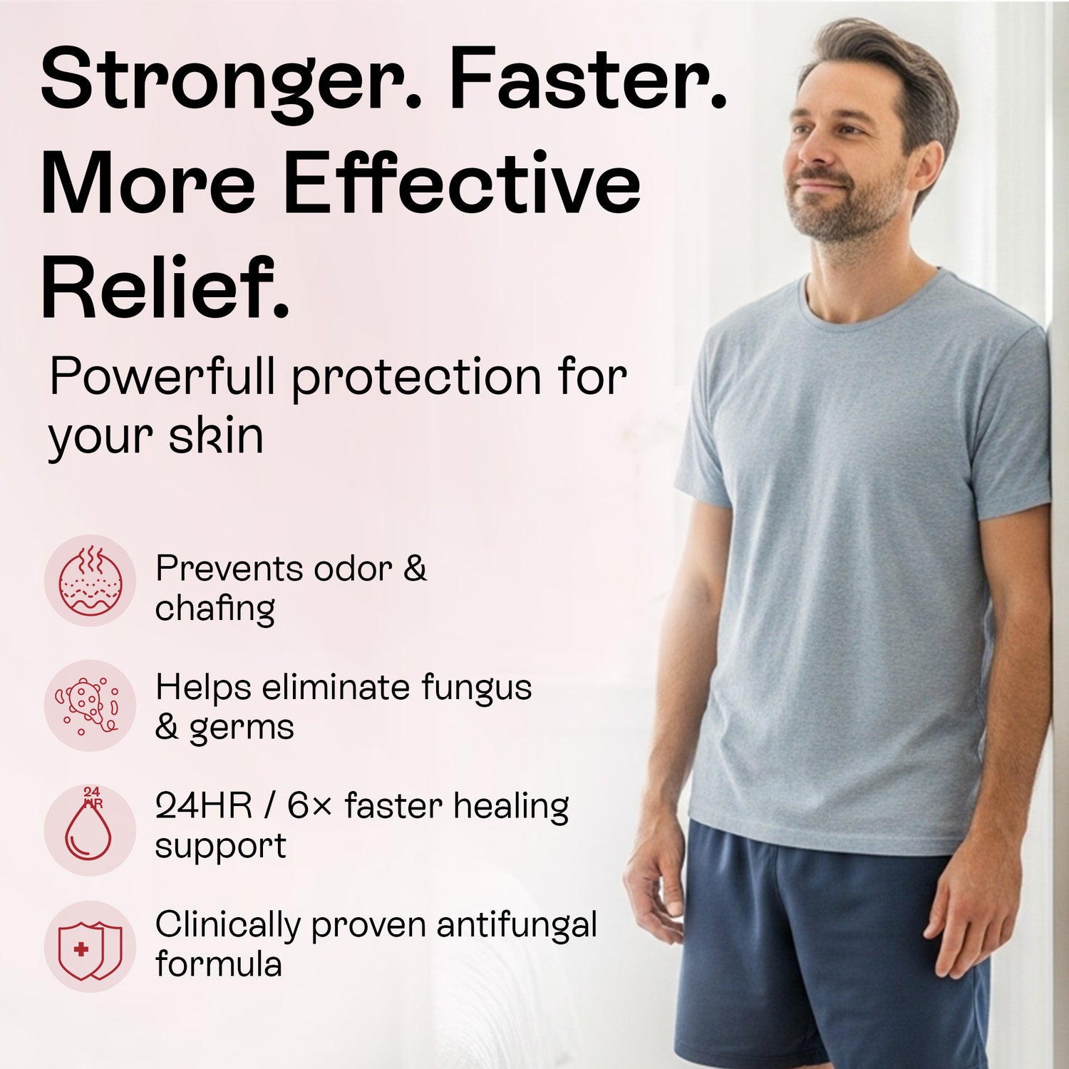 Jock Itch Antifungal Cream for Itching, Redness &amp; Odor Relief