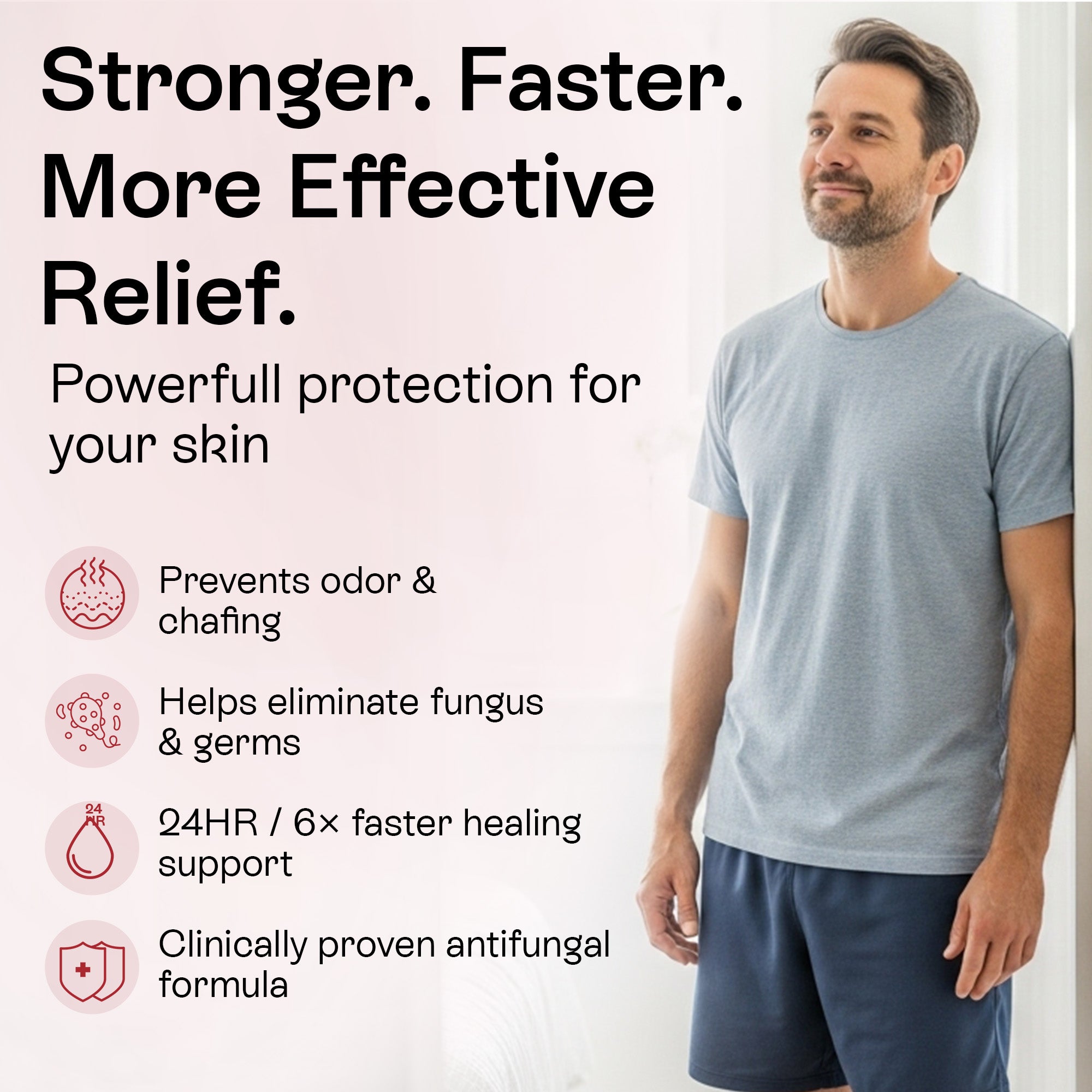 Jock Itch Antifungal Cream for Itching, Redness &amp; Odor Relief