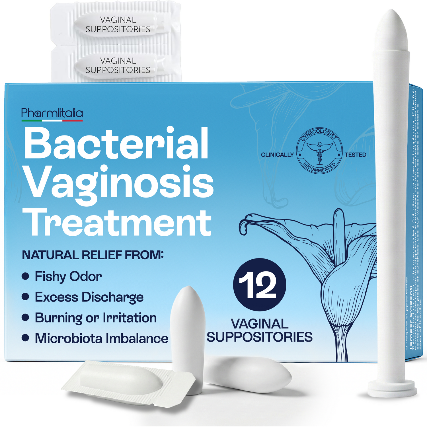 BV Treatment Gel Suppositories | Odor Control, pH Balance &amp; Vaginal Comfort
