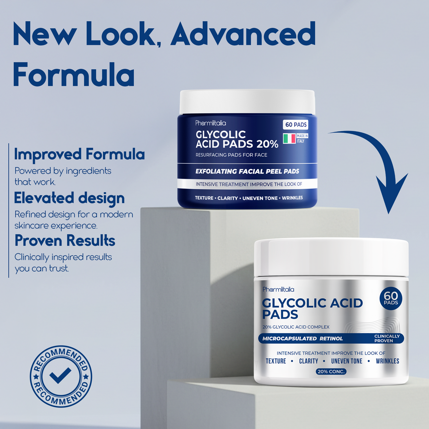 Glycolic Acid Pads 20% for Dark Spots Exfoliation, Brightening & Ski Pharmlitalia Glycolic Acid Pads 20% for Dark Spots Exfoliation, Brightening & Ski Pharmlitalia