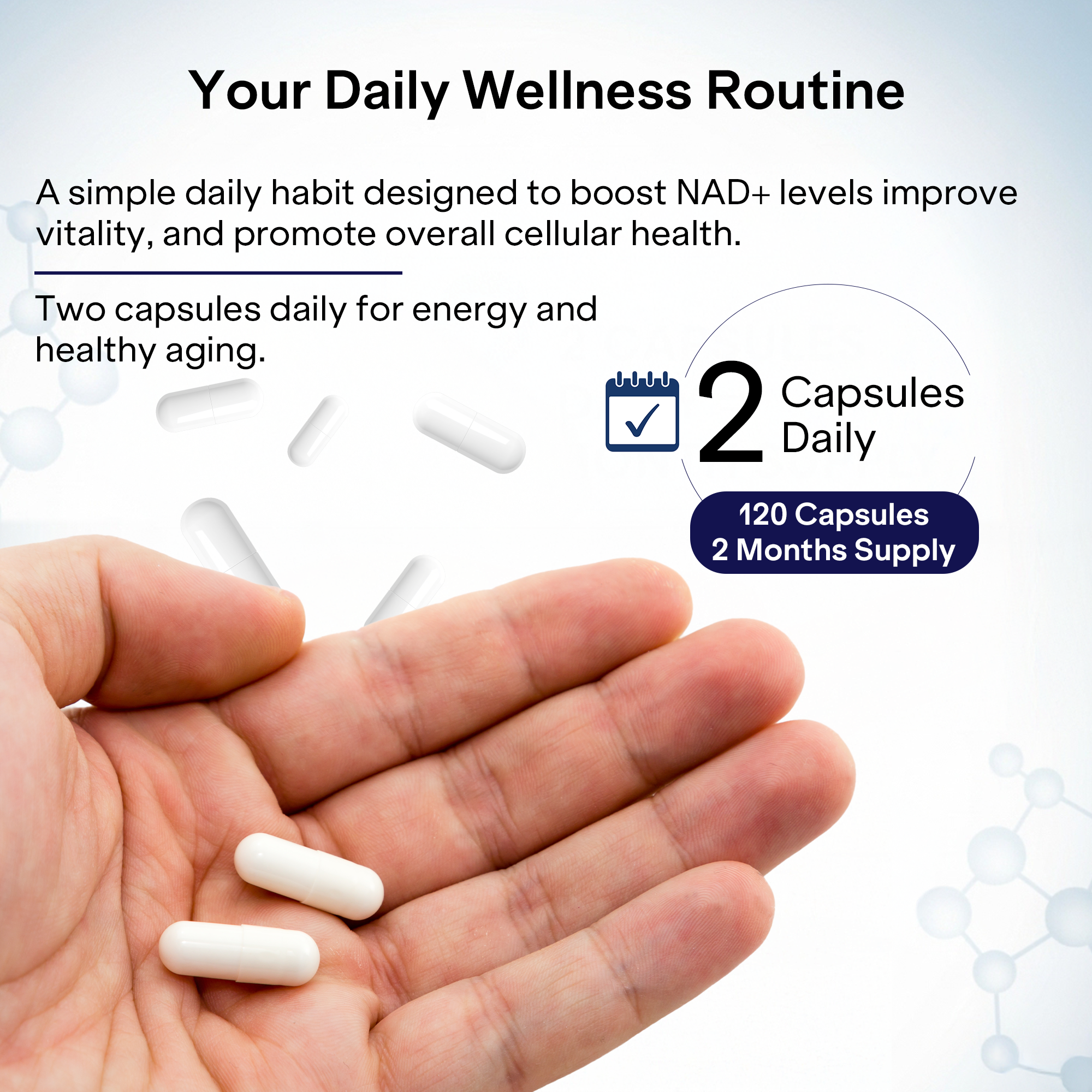 NAD+ Capsules with Resveratrol &amp; Nicotinamide Riboside | Cellular Energy &amp; Healthy Aging Support
