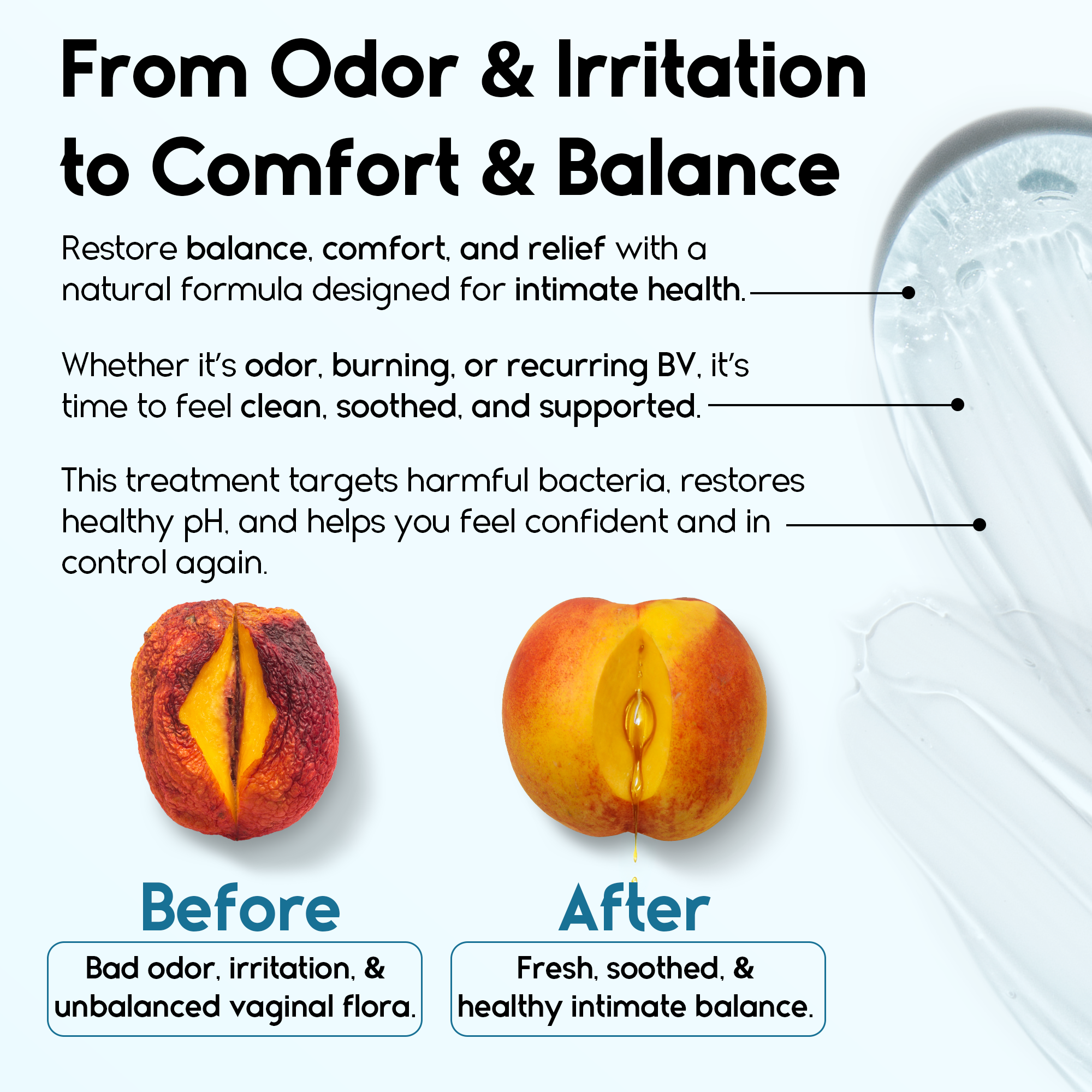 BV Treatment for Women | Odor Control, pH Balance &amp; Feminine Comfort | 10 Pre-Filled Applicators