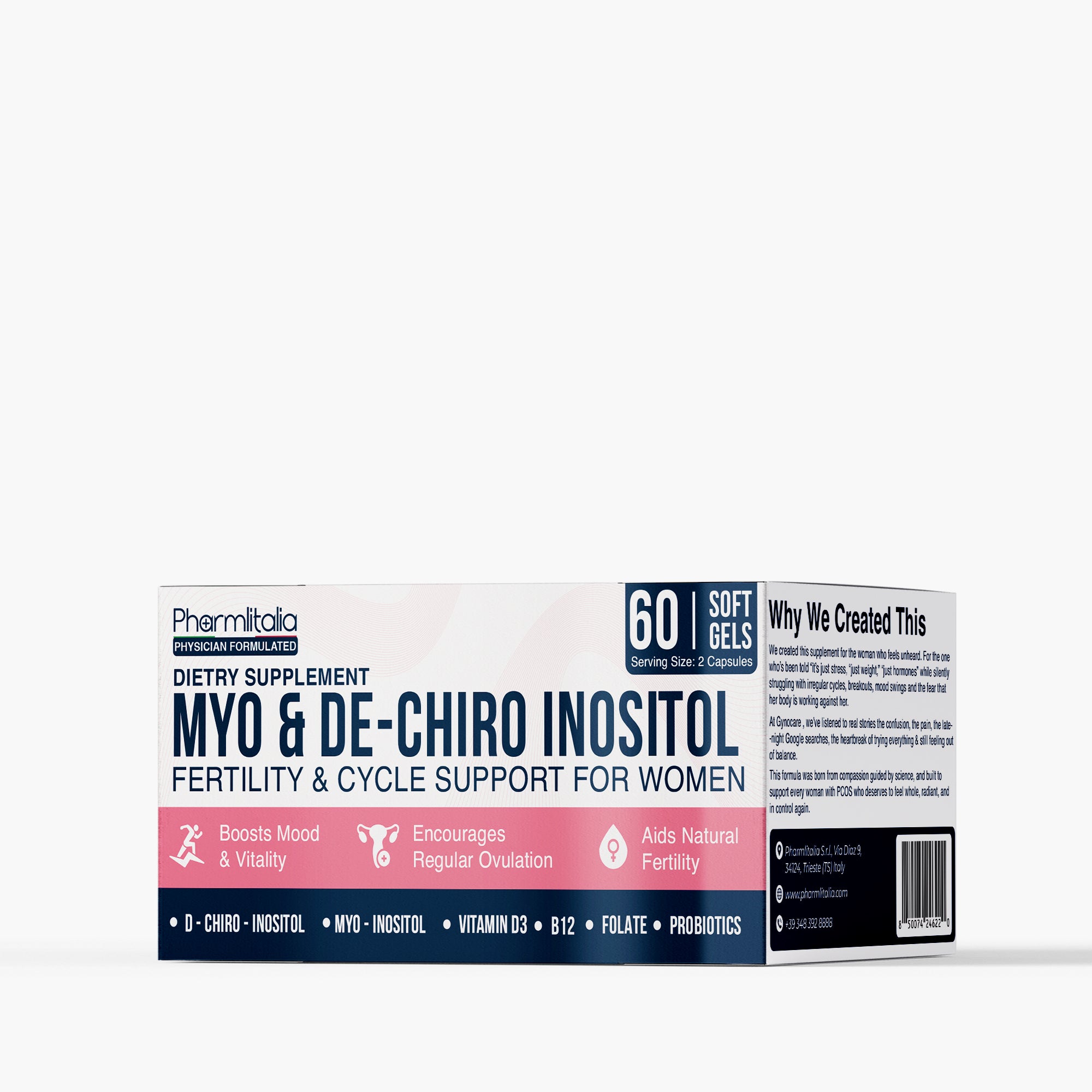 Myo-Inositol &amp; D-Chiro Inositol Softgels for Women | 40:1 Hormone Balance Formula