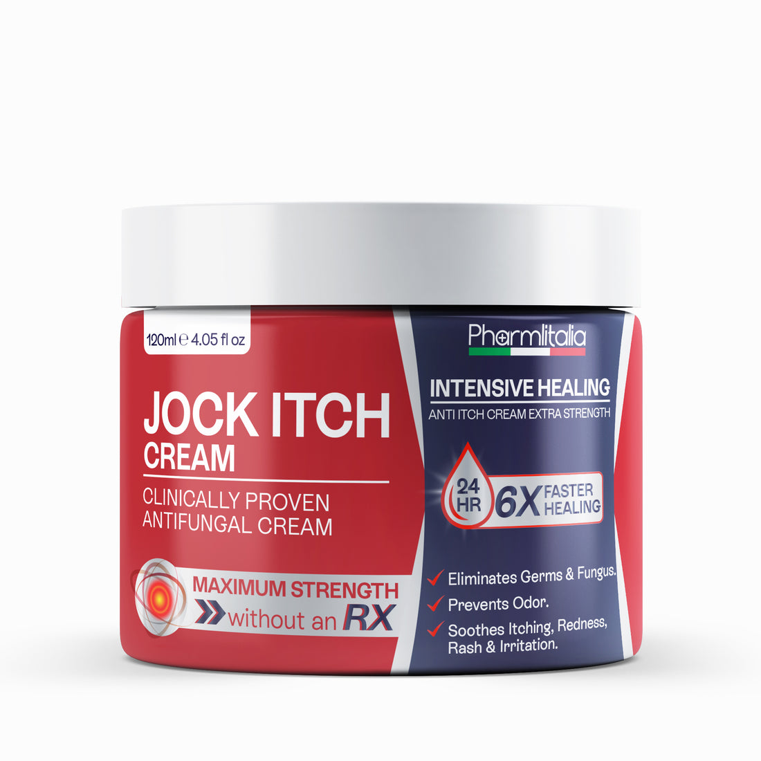 Jock Itch Antifungal Cream for Itching, Redness &amp; Odor Relief