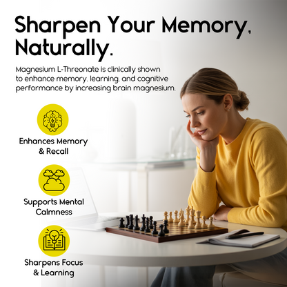 Magnesium L-Threonate Gummies | Memory, Focus, Cognitive Support &amp; Better Sleep | Sugar-Free | 120 Gummies