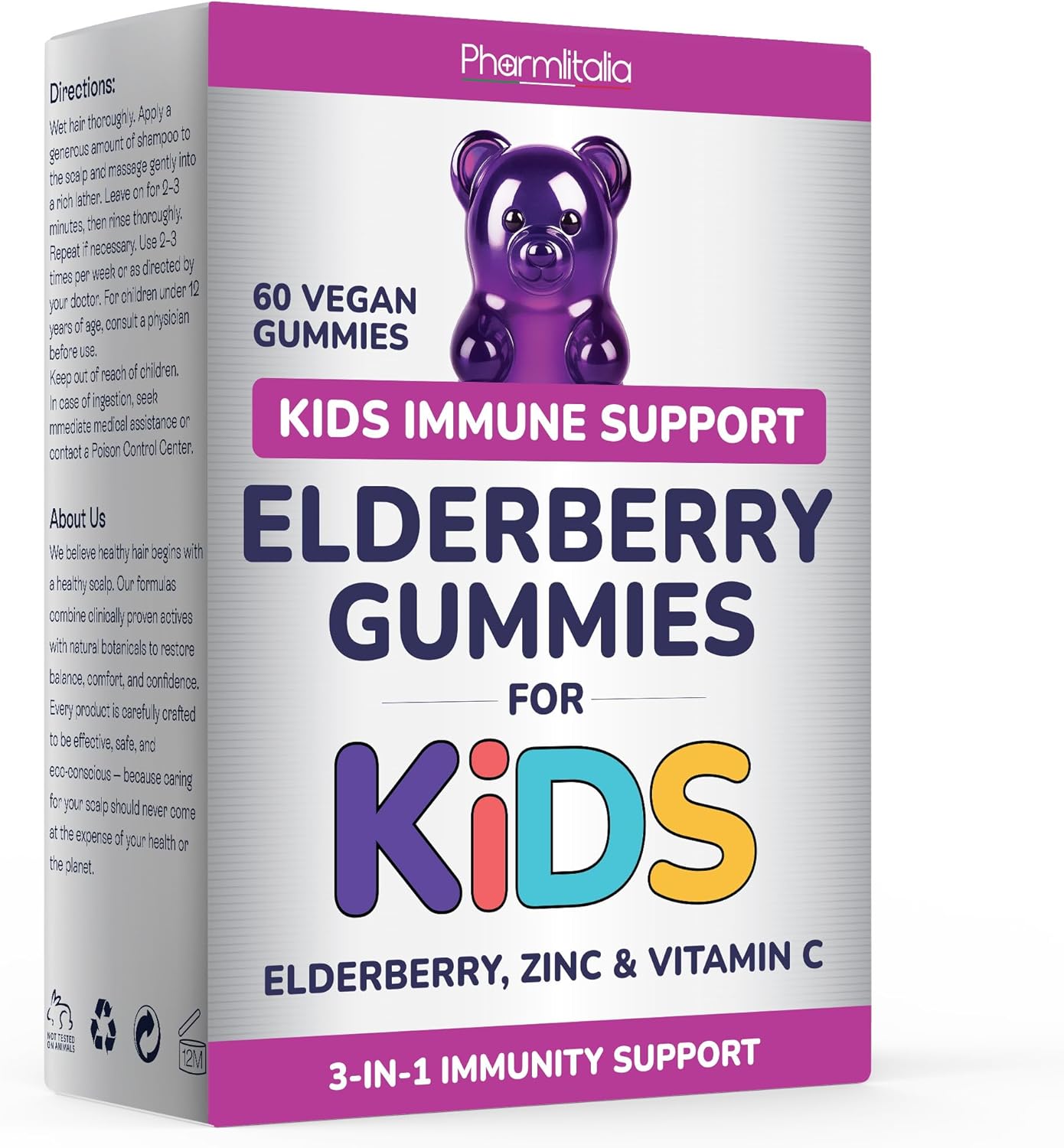 Elderberry Immune Support Supplement Gummies for Kids - Pharmlitalia