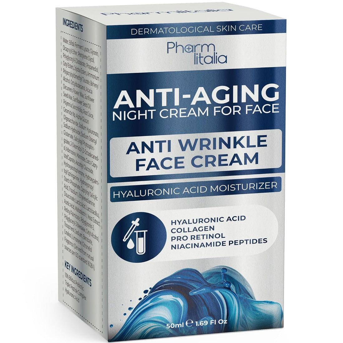 Instant Face Lift Cream, Face Cream for Older Women 60 Plus - Wrinkle Cream for Face Deep Wrinkles - Face Moisturizer for Women Dry Skin | Night Cream for Women Anti Aging - 1.69 Fl Oz - Pharmlitalia