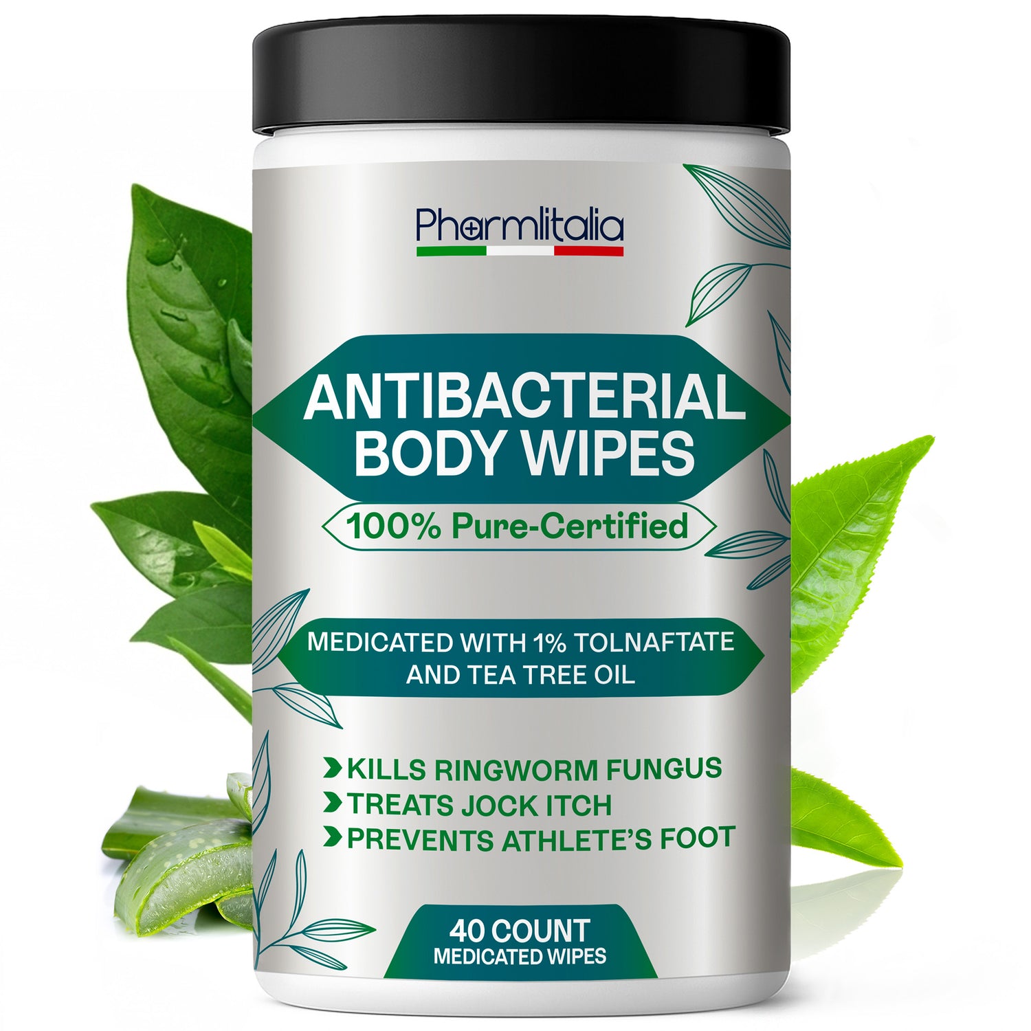 Medicated Antifungal Body Wipes for Ringworm, Jock Itch &amp; Athlete’s Foot