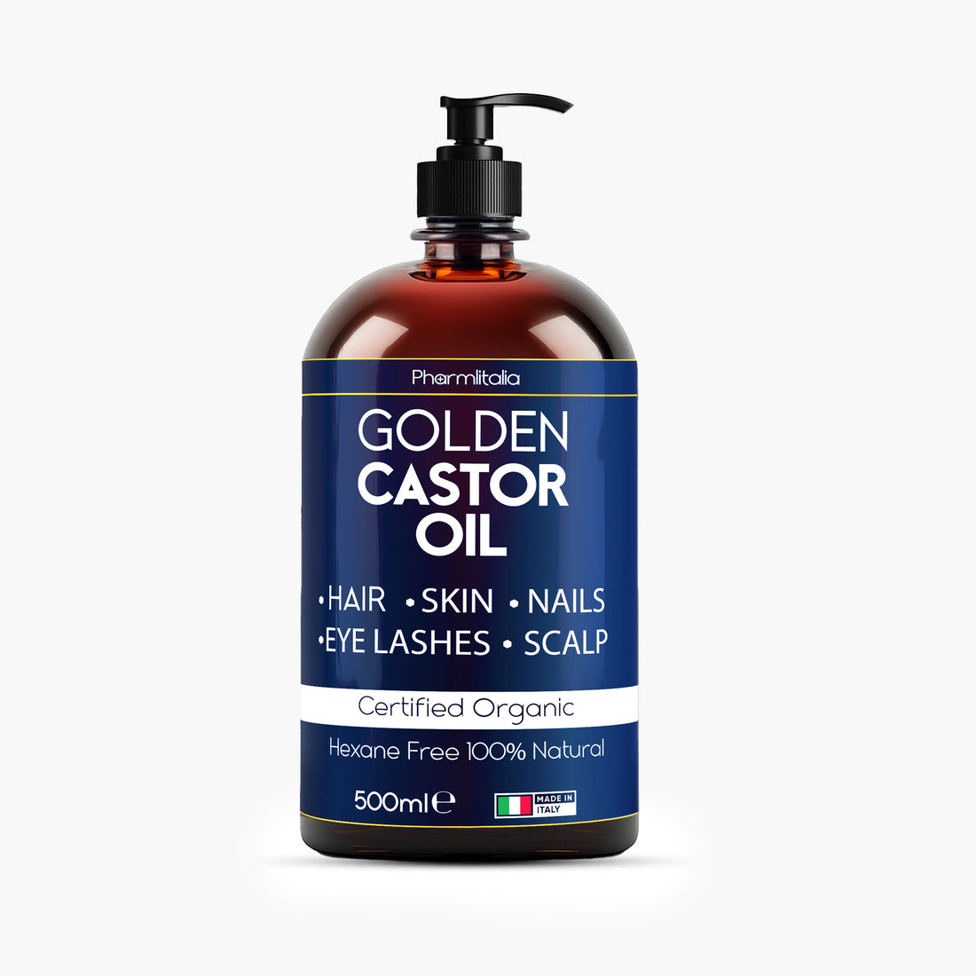 Organic Golden Castor Oil - Pharmlitalia