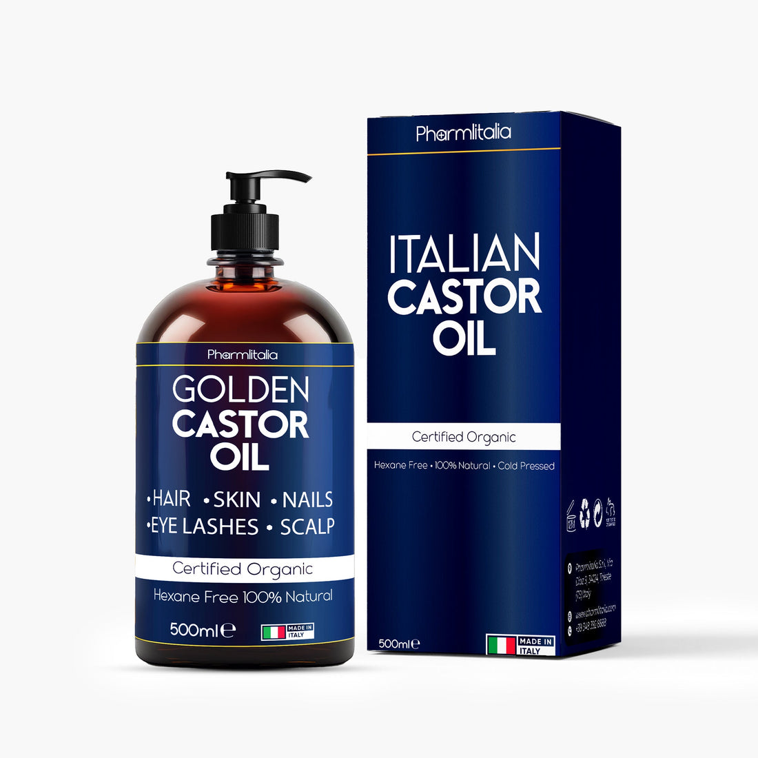 Organic Golden Castor Oil - Pharmlitalia