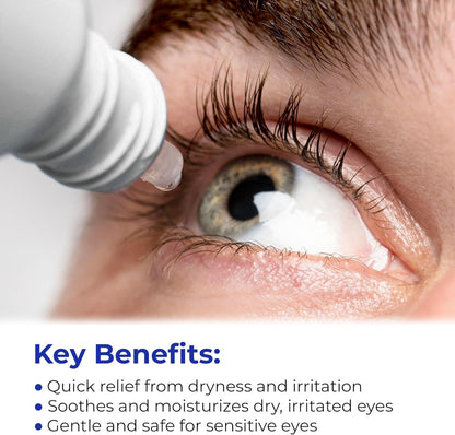 Preservative - Free Eye Drops - Moisturizing Therapy for Dry, Sensitive, and Irritated Eyes - Gentle Redness Relief &amp; Hydration - Pharmlitalia